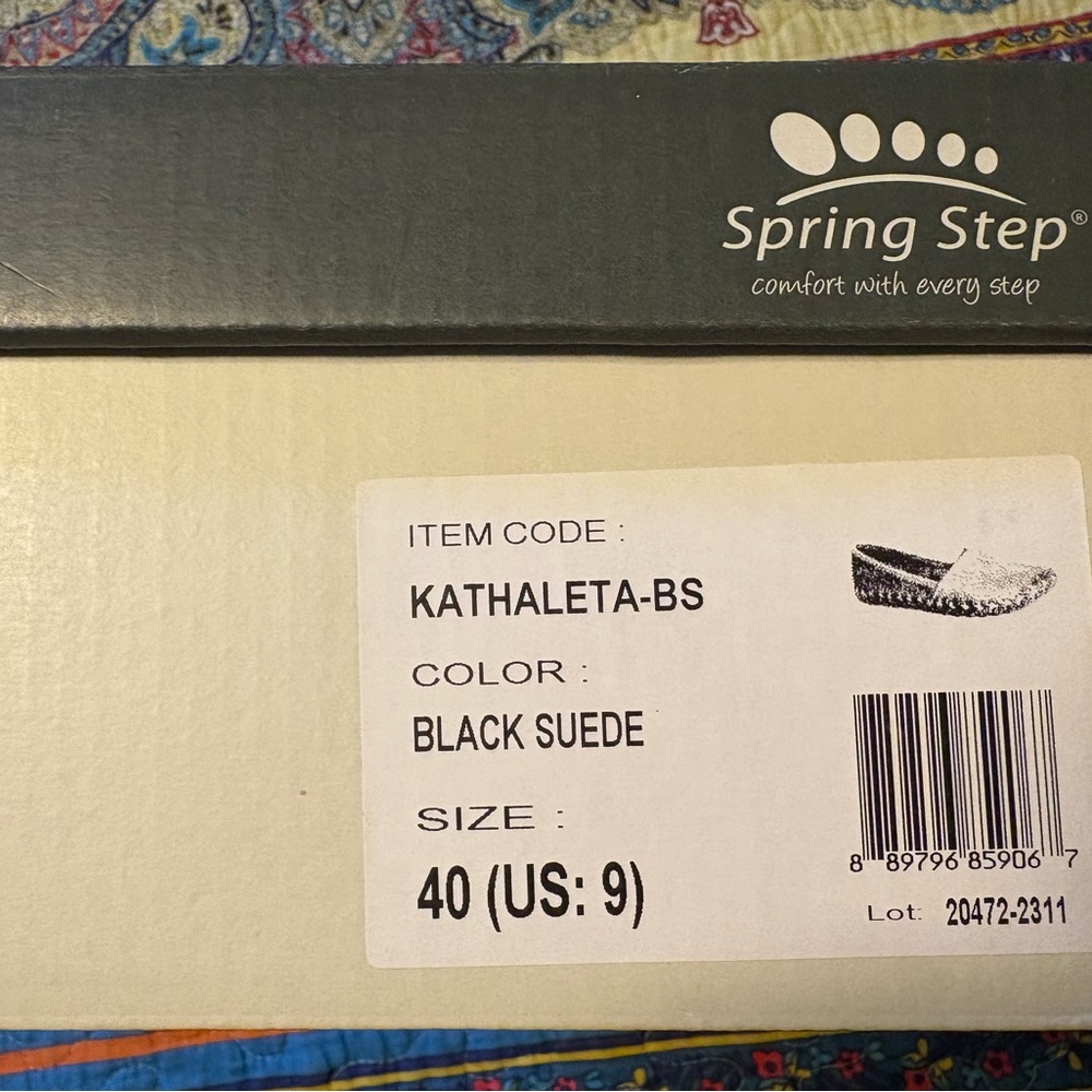 Spring Step L’Artiste Kathaleta Black suede loafers, size 9 - Picture 8 of 13